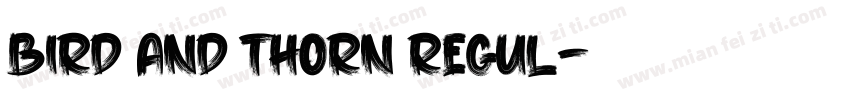 Bird and Thorn Regul字体转换